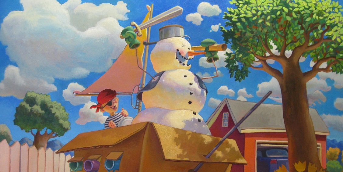 Pirate Snowman Cropped